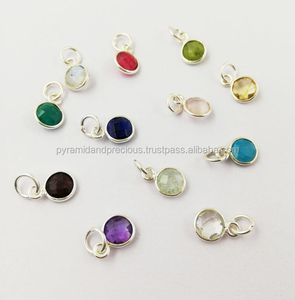 Good Quality Classic Gold/Silver Plated Bezel Setting 6mm Water Drop Shape Crystal/Rhinestone Charms 925 Sterling Silver Unisex - Product Image 3