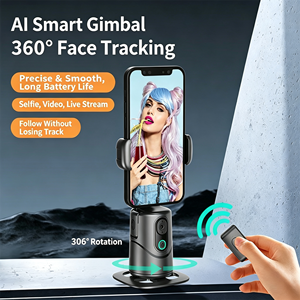 Bâton de selfie intelligent à suivi automatique 360° °   Support de téléphone rotatif avec double éclairage et télécommande sans fil pour le streaming en direct - Product Image 2