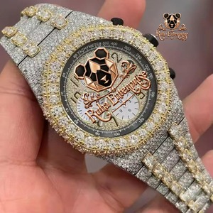 Sterling Silver Analog Quartz <b>Men</b> Stainless Steel Round Case Wristwatch with Brilliant Stone Details <b>for</b> <b>Men</b> and Women - Product Image 3