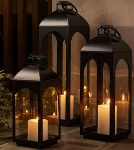 Farol Metálico Moderno Estilo Granja Para Decoración del Hogar y Jardín, Farol Metálico Decorativo Estético Para Decoración de Interiores del Hogar - Product Image 1