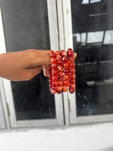 Natural Carnelian 10mm Real Touch Beaded <b>Bracelet</b> Crystal <b>Healing</b> Gemstone Reiki Chakra Meditation Jewelry Gift From Gujarat - Product Image 3