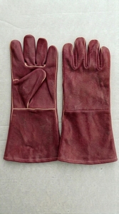 Industrial Grade Heat Resistant Protective Leather <b>Gloves</b> for Welding Work - Product Image 5