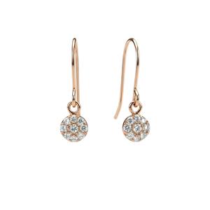 14K Solid Gold Lab Grown Diamond Cluster Dangle Earrings Prong Set Dainty Women's Elegant Party <b>Gift</b> Jewelry - Product Image 2