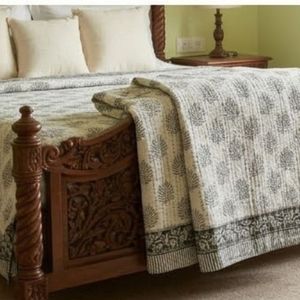 Best Selling Products Traditional Printed Cotton <b>Quilt</b> Queen Size Handmade Kantha <b>Throw</b> Home Textile All Season Use - Product Image 6