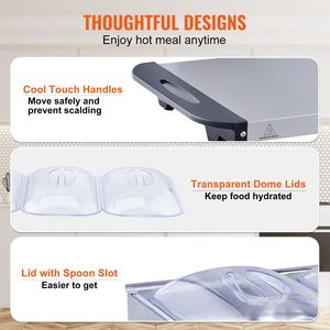 Electric <b>Buffet</b> <b>Server</b> Food Warmer Portable 25.6\" X 15\" Stainless Steel Chafing Dish Set with Temperature Control Oven-Safe P" - Product Image 6