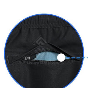 High Quality Men Double <b>Layer</b> Shorts Solid <b>Mid</b> Waist Breathable Eco-Friendly Quick Dry Cotton Drawstring Closure Casual Wear Hot - Product Image 2