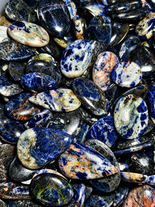 Cabujón de Sodalita Natural |   Piedras Preciosas Sueltas de Sodalita Azul, Pulimentadas, en Forma Ovalada y de Pera |   Piedras para la Fabricación de Joyería al por Mayor - Product Image 5