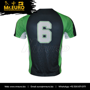 Maillot de baseball personnalisé Wasco unisexe à manches courtes, anti-humidité, coupe ample, fermeture à boutons-pression, vert et noir, tenue d'équipe - Product Image 5