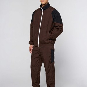 Product name Unisex Mens Vintage <b>Track</b> <b>Suit</b> Lightweight Windbreaker Jog Set Classic Sports Outfit Side Stripe Training Wear OEM - Product Image 1