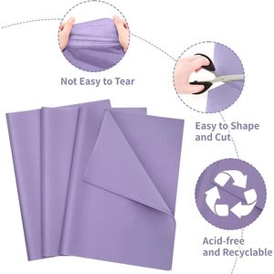 Carta Velina Lavanda per Artigianato, 115 Fogli 14 x 20 Pollici, Carta da Regalo Viola Chiaro, Carta Velina per Confezioni Regalo in Confezione Convenienza - Product Image 3