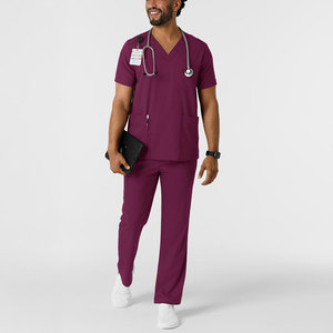 Uniformes Médicos Personalizados para Enfermería, Color Morado, Conjuntos de Uniformes Médicos para Hombres - Product Image 6