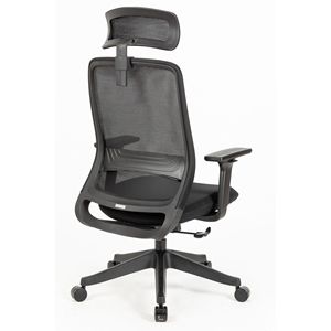 Sedia da Ufficio Ergonomica con Supporto Lombare Regolabile Nera - Soluzione di Seduta Confortevole - Product Image 1