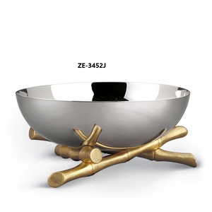 ชามทรงทันสมัยสำหรับตกแต่งสไตล์โมเดิร์น ชามทำมือระดับไฮเอนด์สำหรับตลาดของตกแต่งระดับพรีเมียม ชุบเคลือบอย่างดีจาก Zahid Exports ปลอดภัย - Product Image 1