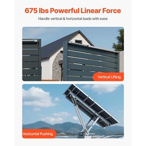Attuatore Lineare Impermeabile IP65 da 12V, 40 Pollici, con Forza di 675 libbre/3000N, Velocità 0,2 Pollici/s, Cilindri da 40 Pollici, Staffa di Montaggio Esterna - Product Image 2
