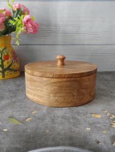 Premium Handcrafted Wooden Classic Mango Wood Chapati/ Roti <b>Box</b> - Casserole - Product Image 6
