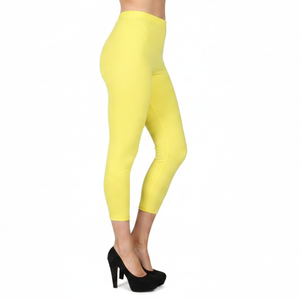 Leggings de Cintura Alta para Mujer, Coloridos, de Longitud Completa, Acanalados, de Algodón/Fibra de Bambú, Tejido de Punto, Secado Rápido, Transpirables, Ajustados, Elásticos para Correr - Product Image 5