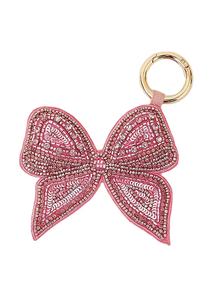 Beautiful banana design <b>yellow</b> and pink coloured seed beaded embroidery keychain and keyring and bag <b>accessories</b> from India - Product Image 6