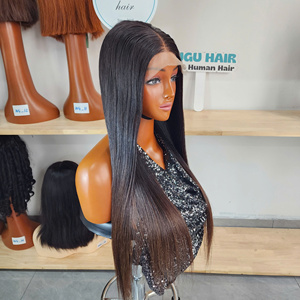 Hot Sell Remy Vietnamese Human Hair Long <b>Wig</b> for Lace Front Natural Color Transparent 5x5 Loose Body Wave <b>Cheap</b> Price High - Product Image 4