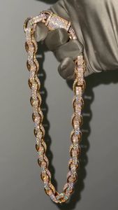 สร้อยคอเงินชุบทอง 18K ประดับโมอิสซาไนต์ ดีไซน์ Cuban Link สไตล์หรูหรา สำหรับทุกเพศ เหมาะสำหรับใส่ทุกวัน เครื่องประดับฮิปฮอป - Product Image 1