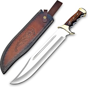 Couteau Bowie de camping OEM fait main de haute qualité, lame en acier inoxydable, manche en bois, pour la chasse et la survie en extérieur, garantie 3 ans - Product Image 6