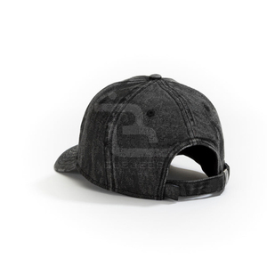 Casquette de baseball en jean délavé, 6 panneaux, réglable, unisexe, style vintage, couleur unie, en coton, pour adultes, usage décontracté - Product Image 2