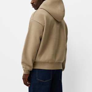 Sweat-shirt à capuche oversize pour homme, couleur unie, en molleton bouclette, coupe décontractée, idéal pour l'automne, manches classiques, avec poches - Product Image 2