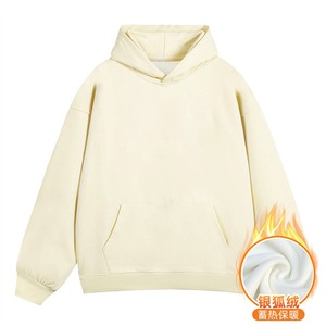 NXXTRESS Suéter con capucha de terciopelo y algodón de 460GSM para mujer, jersey de lana Polar grueso, sudadera ajustada para mujer - Product Image 5