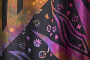Cortinas de Ventana con Diseño de Mandala Hippie, Estilo Indio, Tie Dye, Bohemio, Sol y Luna, para Dormitorio, Sala de Estar, Balcón, Color Morado - Product Image 4