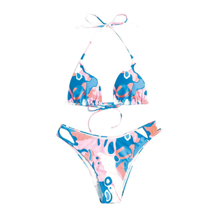 Conjunto de Bikini Personalizado con Logotipo para Mujer, Traje de Baño de Dos Piezas, Ropa de Playa Sexy, Ropa de Verano, Fabricante OEM - Product Image 1