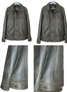 เสื้อแจ็คเก็ตหนังแท้บุผ้าไหมซาตินสำหรับผู้ชาย ซิปแบบนูน - Product Image 6
