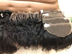 PRECIO DE FÁBRICA Extensiones de cabello humano 100% vietnamita ondulado natural de alta calidad para cierre de encaje Tamaño completo Sin desprendimiento Sin enredos - Product Image 6