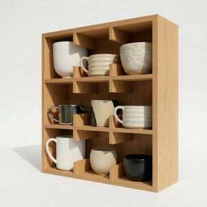Support à tasses moderne en bois avec crochets multiples pour la maison et les cafés – Porte-tasses à café en bambou de qualité supérieure pour comptoir - Product Image 6