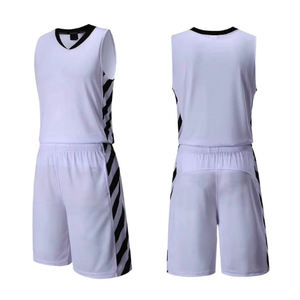 Ensemble maillot et short de basketball blanc pour homme, séchage rapide, uniforme sportif d'été, col rond, polyester et élasthanne tricotés - Product Image 5