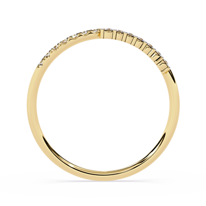 แหวนเพชรทรงกลมเรียบหรูมินิมอลสำหรับผู้หญิง ทองคำแท้ 14k เหมาะสำหรับเป็นของขวัญ งานหมั้น วันครบรอบแต่งงาน - Product Image 2