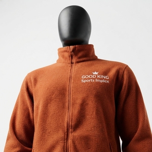 Customized <b>Mens</b> Lightweight Full Zip Stand Collar Soft Polar Fleece Front Winter Outdoor Casual Zipper <b>Jacket</b> - Product Image 6