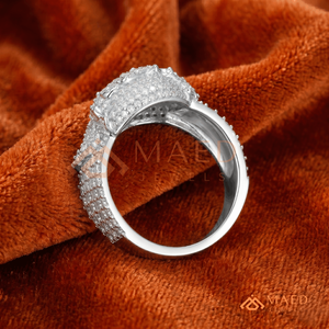Men's Jesus Moissanite <b>Ring</b> Silver Tone <b>Iced</b> Out Christian Hip Hop Statement <b>Ring</b> Luxury Jewelry Gift for Men - Product Image 2