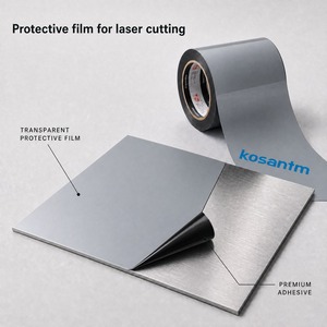 Film de protection laser en PE, film adhésif acrylique pour la découpe laser, protection de surface pour acier inoxydable, aluminium, tôle métallique - Product Image 5
