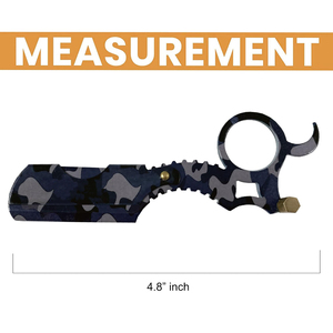 Premium Camouflage Folding Straight Barber <b>Razors</b> Finger Ring Replaceable <b>Blade</b> Holder Professional Salon Shaving Tools - Product Image 2