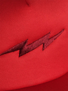 Gorra Trucker Roja de Malla con Logotipo Bordado, Ajustable, de 6 Paneles, Estilo Casual para Adultos, Primavera/Verano, Nuevo Estilo - Product Image 5