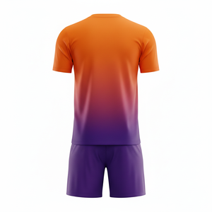 ชุดฟุตบอลแบบ unisex พร้อมกางเกงขาสั้น ชุดฝึกซ้อมแบบสองชิ้น ชุดกีฬาแห้งเร็ว รับผลิตตามแบบ OEM - Product Image 2