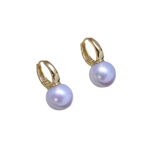 Pendientes Diana de Agua Dulce, Versátiles, de Plata S925, con Forma de Reina, Redondos, Colgantes, Color Morado, Accesorios de Moda - Product Image 5