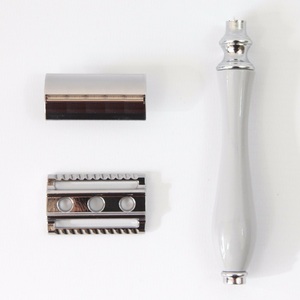 Rasoir de sécurité manuel de précision réglable avec manche lesté, compatible avec les lames de rasoir à double tranchant, style lame simple, pour hommes - Product Image 5