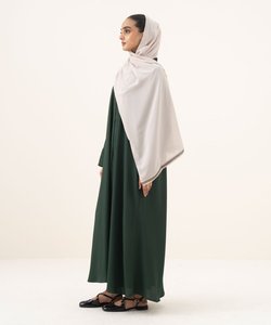 Middle East <b>Arab</b> Classic Abaya Green Modest Abaya Muslim Clothing Solid Color Embroidery Irani Kaftan Handmade - Product Image 3
