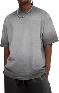 Camisetas de Algodón Desgastado de 260 g/m² al por Mayor, Camisetas Oversize con Efecto Desgastado por el Sol para Hombre, Camisetas de Diseño de Gran Gramaje, Lisas, Estilo Urbano, Verano - Product Image 4