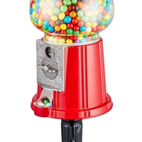 Distributeur de bonbons en alliage d'aluminium vintage Kwang Hsieh, machine à monnaie et à boules de gomme, accepteur de qualité alimentaire, fonctionne, réédition années 1940