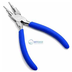 Alicates de fabricación de argollas 6 en 1 de acero inoxidable alemán para joyería, para formar bucles en alambre, con agarre antideslizante y cómodo. - Product Image 1