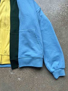 OEM Oversized Custom Logo Double 3 Triple Layer Zip up Hoodies Men Heavyweight Cotton Oversized 3 Zip up Hoodie 100% Cotton - Product Image 4