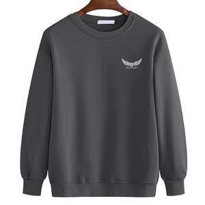 Wholesale Custom Logo Printed <b>Men</b> Sweatshirts Cotton Blended Loose Crew Neck Oversize <b>Pullover</b> - Product Image 1