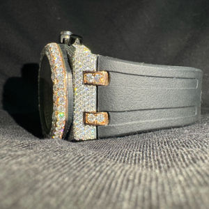 Montre de luxe antique carrée à quartz, style hip-hop, sertie de diamants Moissanite, bracelet en acier inoxydable pour hommes et femmes, stock USA et UK, vente en gros - Product Image 1