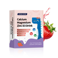 Boisson liquide personnalisée Calcium Magnésium Zinc pour la santé des os, renforcement du système nerveux et immunitaire, complément liquide en gel pour enfants